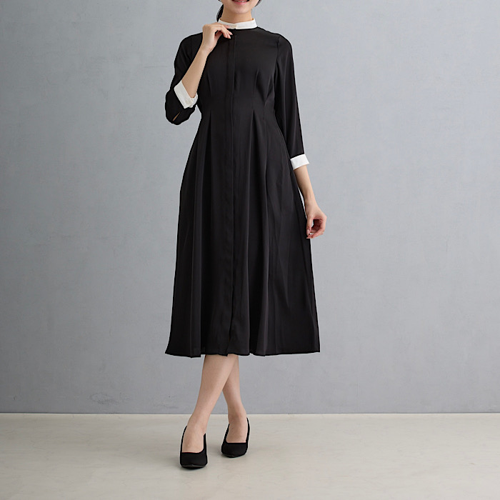 FAMILIAR EXISTENCE 黒ワンピース 半袖 レディース パーティー 大人 上品 エレガント 通販